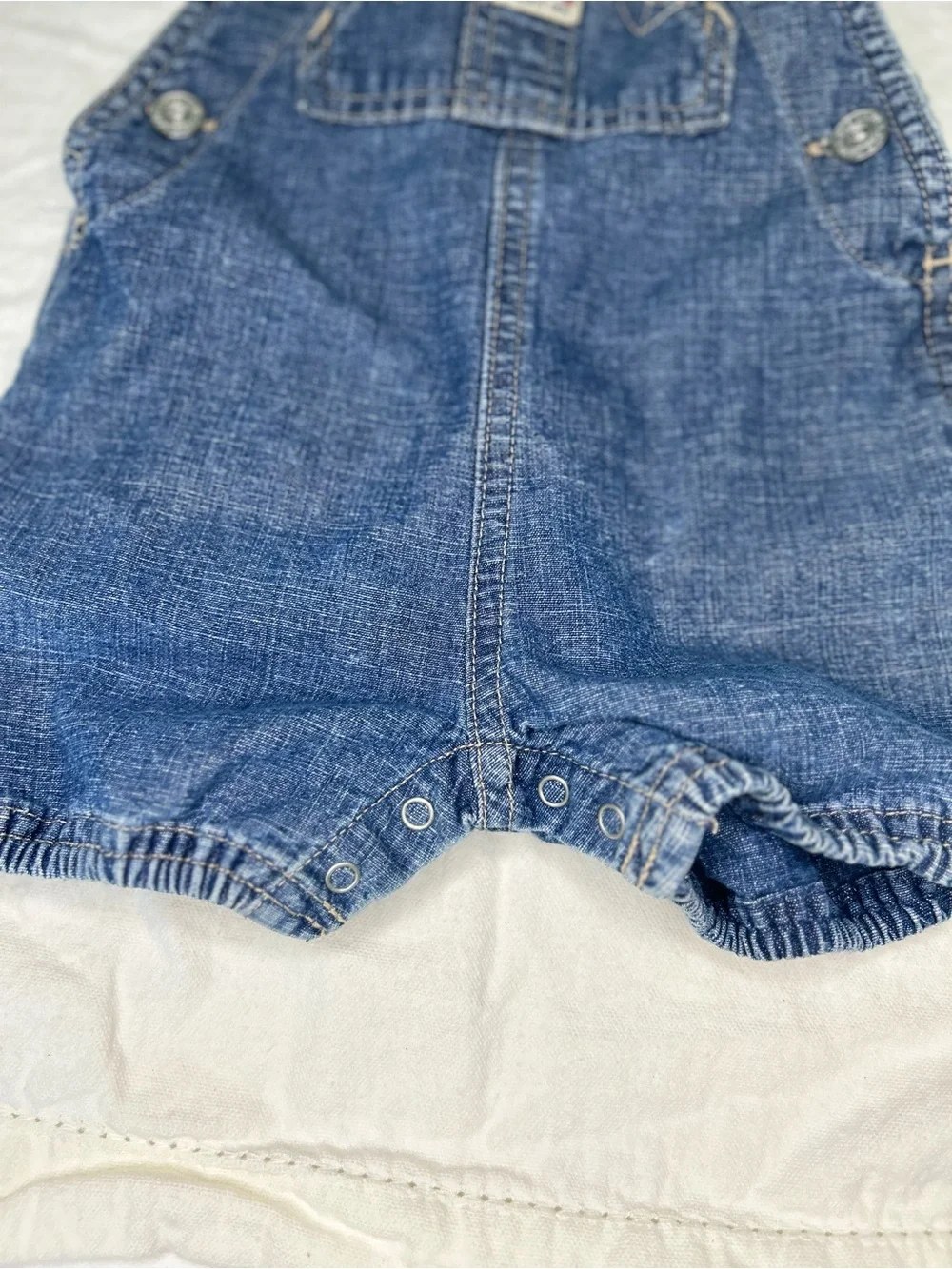Vintage Old Navy Denim Baby Overalls 3-6M Retro Y2K 100% Cotton